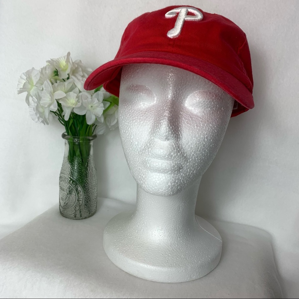 Phillies Red Embroidered “P” Baseball Hat Adjust
